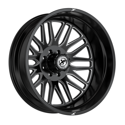 XF Off-Road - XF-240 - Black - Gloss Black Milled - 22" x 10", -24 Offset, 6x135/139.7 (Bolt pattern), 106.40mm HUB