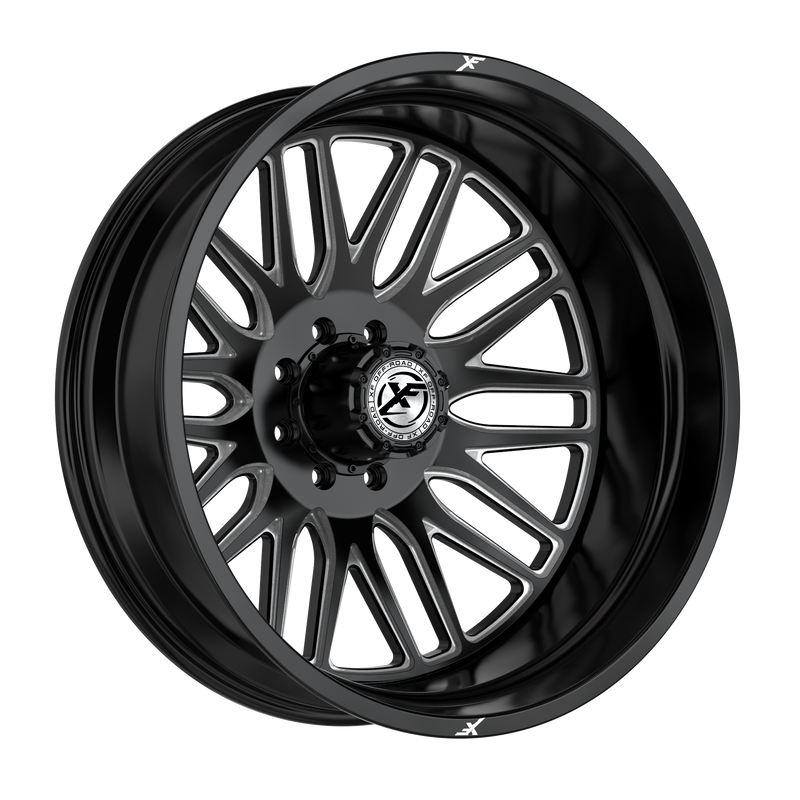 XF Off-Road - XF-240 - Black - Gloss Black Milled - 22" x 10", -24 Offset, 6x135/139.7 (Bolt pattern), 106.40mm HUB