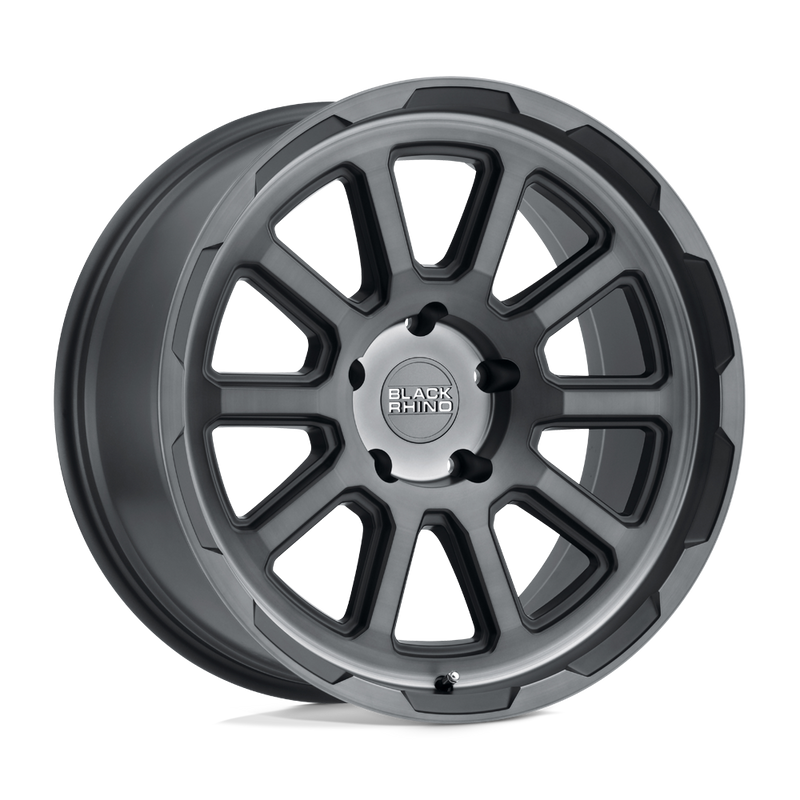 Black Rhino - CHASE - Gunmetal - BRUSHED GUNMETAL - 20" x 8.5", 10 Offset, 5x114.3 (Bolt Pattern), 76.1mm HUB