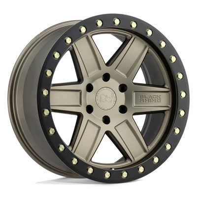 Black Rhino - ATTICA - Bronze - Matte Bronze with Black Ring - 18" x 9.5", -18 Offset, 6x139.7 (Bolt Pattern), 112.1mm HUB