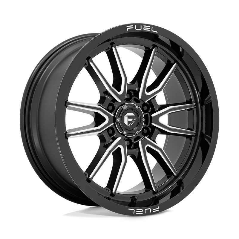 Fuel - D761 CLASH - Black - GLOSS BLACK MILLED - 20" x 9", 1 Offset, 6x135 (Bolt Pattern), 87.1mm HUB