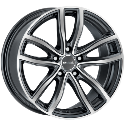 Mak Wheels - FAHR - Gunmetal - GUN MET-MIRROR FACE - 19" x 8.5", 47 Offset, 5x120 (Bolt Pattern), 72.6mm HUB