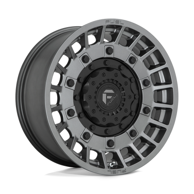 Fuel - D726 MILITIA - Gunmetal - MATTE ANTHRACITE AND BLACK - 20" x 9", 1 Offset, 6x135/139.7 (Bolt Pattern), 106.1mm HUB
