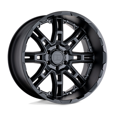 Level 8 - SLINGSHOT - Black - Matte Black Big X Factor - 20" x 9", 10 Offset, 6x120 (Bolt Pattern), 67.1mm HUB