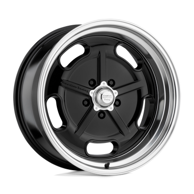 American Racing Vintage - VN511 SALT FLAT - Black - GLOSS BLACK DIAMOND CUT LIP - 20" x 8", 0 Offset, 5x120.65 (Bolt Pattern), 72.6mm HUB