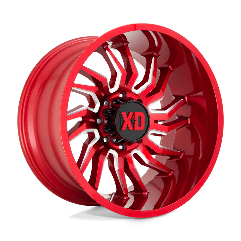 XD Series - XD858 TENSION - CANDY RED MILLED - 22" x 10", -18 Offset, 8x170 (Bolt Pattern), 125.1mm HUB