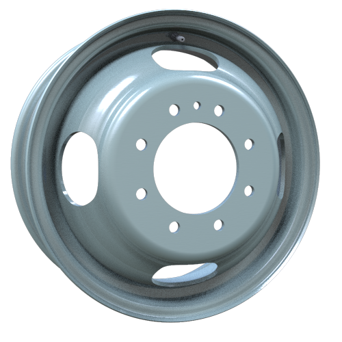 Envy Wheels - Dually Steel Wheel - Grey - GREY - 16" x 6", 136 Offset, 8x170 (Bolt Pattern), 125mm HUB