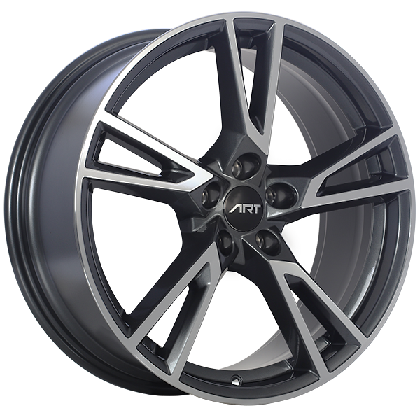 ART - Replica 207 - Gunmetal - Dark Gunmetal - Machined Face - 19" x 8", 39 Offset, 5x112 (Bolt Pattern), 66.5mm HUB