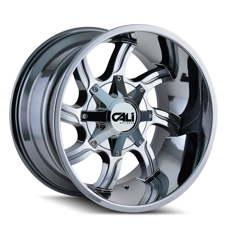 Cali Off-Road - TWISTED - Chrome - CHROME - 20" x 14", -76 Offset, 8x165.1/170 (Bolt Pattern), 130.8mm HUB