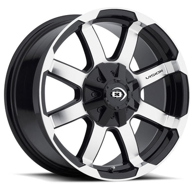 Vision Wheel Off-Road - 413 VALOR - Black - Gloss Black Machined Face - 18" x 8.5", 18 Offset, 6x135/139.7 (Bolt Pattern), 106.2mm HUB