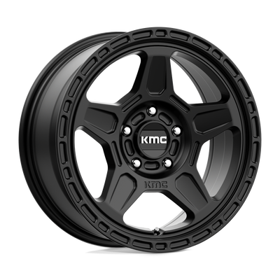 KMC Wheels - KM721 ALPINE - Black - Satin Black - 16" x 7", 15 Offset, 5x114.3 (Bolt Pattern), 72.6mm HUB