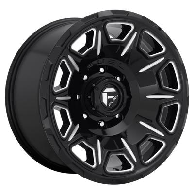 Fuel - D688 VENGEANCE - Black - GLOSS BLACK MILLED - 20" x 9", 1 Offset, 6x139.7 (Bolt Pattern), 106.1mm HUB