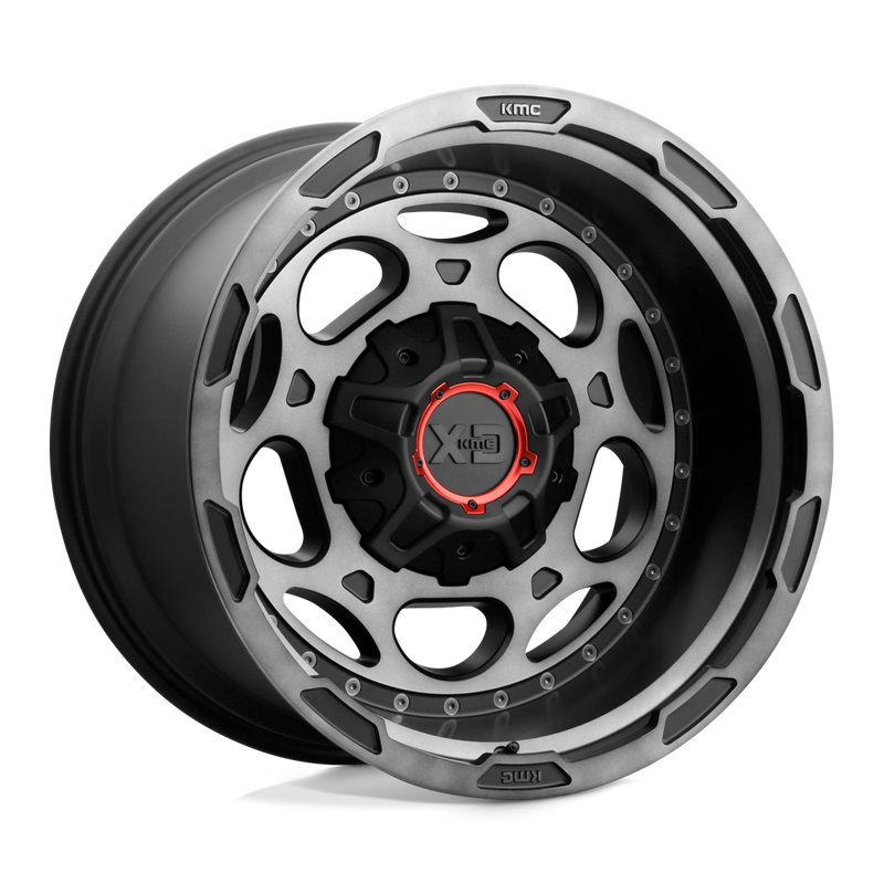 XD Series - XD837 DEMODOG - Black - Satin Black Gray Tint - 20" x 12", -44 Offset, 5x127/139.7 (Bolt Pattern), 78.1mm HUB