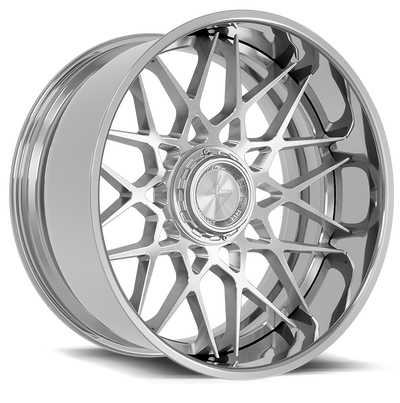 Sentali - BFX5 - Polished - Polished Lip / Brushed Centre - 24" x 12", -44 Offset, 5x127/139.7 (Bolt pattern), 78.10mm HUB