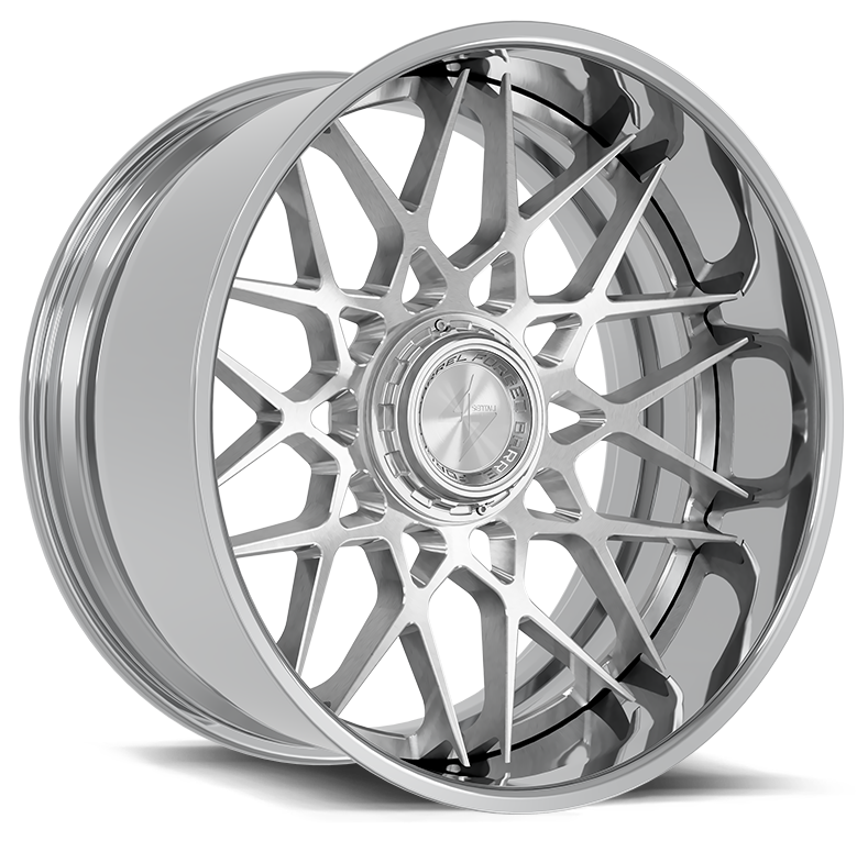 Sentali - BFX5 - Polished - Polished Lip / Brushed Centre - 24" x 12", -44 Offset, 5x127/139.7 (Bolt pattern), 78.10mm HUB