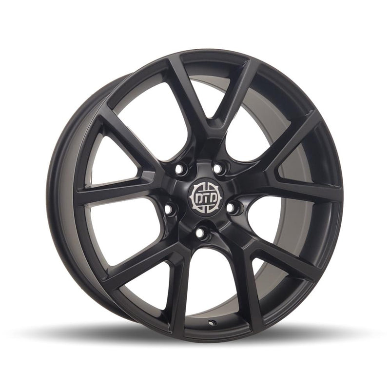 DTD - NORDIK - Black - Satin Black - 18" x 8", 40 Offset, 5x127 (Bolt Pattern), 71.5mm HUB