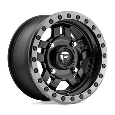 Fuel UTV - D557 ANZA - Black - MATTE BLACK GUN METAL RING - 15" x 7", 13 Offset, 4x137 (Bolt Pattern), 110.1mm HUB