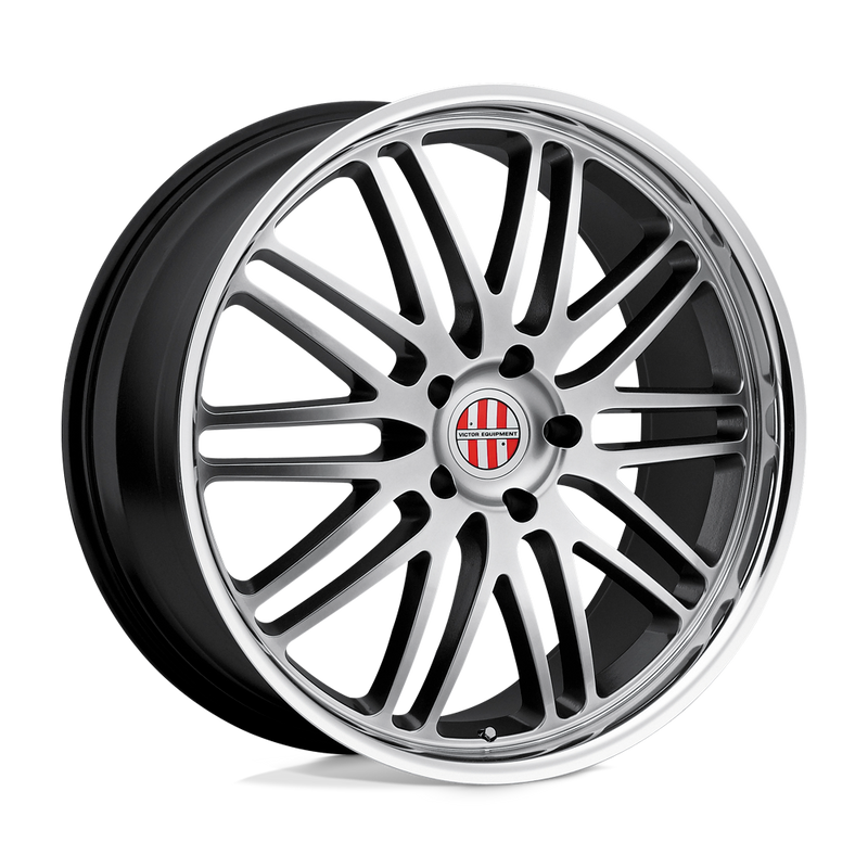 Victor Equipment Wheels - LEMANS - Silver - HYPER SILVER WITH MIRROR CUT LIP - 18" x 11", 36 Offset, 5x130 (Bolt Pattern), 71.5mm HUB