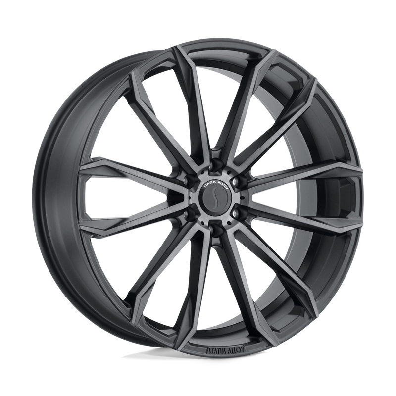 Status Wheels - MASTADON - Gunmetal - Carbon Graphite - 26" x 10", 15 Offset, 6x139.7 (Bolt Pattern), 112.1mm HUB