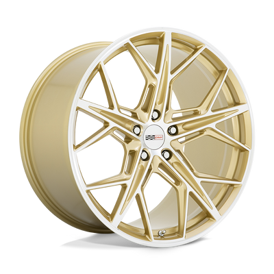 Cray Wheels - HAMMERHEAD - Gold - GLOSS GOLD WITH MIRROR CUT FACE - 21" x 12", 52 Offset, 5x120 (Bolt Pattern), 67.1mm HUB