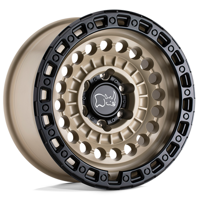 Black Rhino - SENTINEL - Desert Sand - DESERT SAND WITH BLACK RING - 20" x 9.5", 12 Offset, 8x170 (Bolt Pattern), 125.1mm HUB
