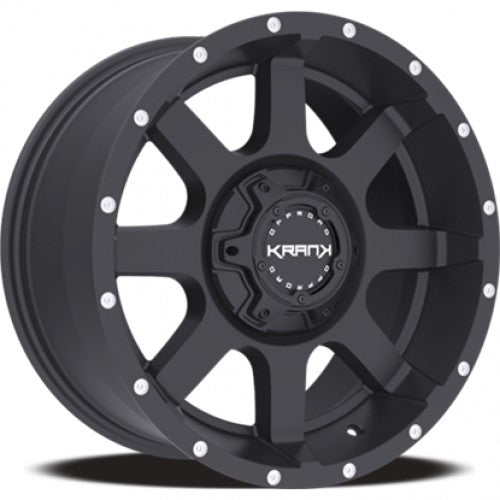KranK Off-road - Slick - Black - Satin Black - 18" x 9", 0 Offset, 6x135/139.7 (Bolt Pattern), 108mm HUB