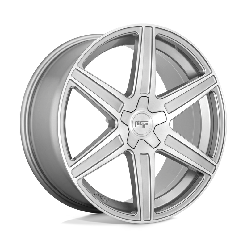 Niche - M241 CARINA - Gunmetal - ANTHRACITE AND BRUSHED TINTED CLEAR - 20" x 9", 27 Offset, 5x112 (Bolt Pattern), 66.6mm HUB