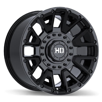 Fast HD - Knuckles - Black - Gloss Black - 18" x 9", -10 Offset, 6x135/139.7 (Bolt Pattern), 93.1mm HUB