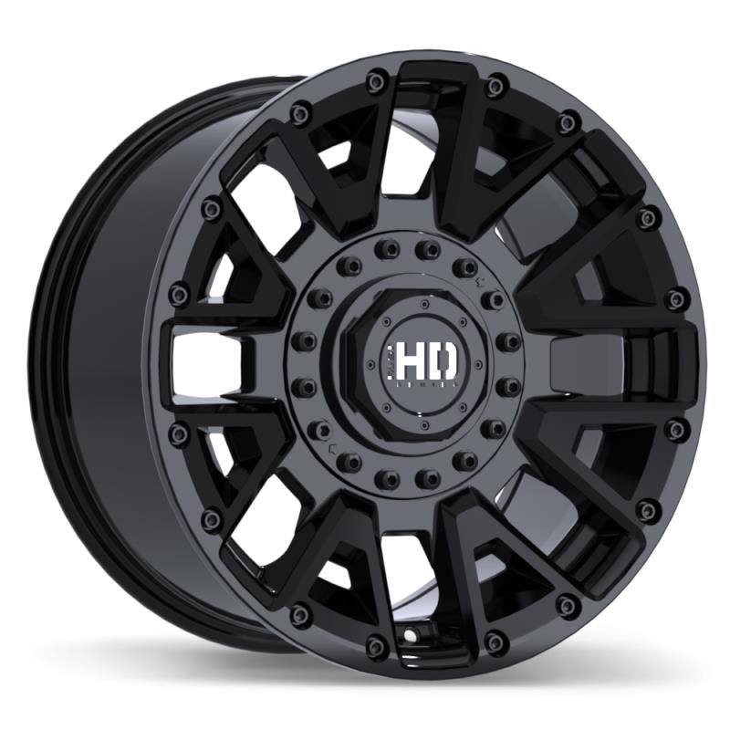 Fast HD - Knuckles - Black - Gloss Black - 18" x 9", -10 Offset, 6x135/139.7 (Bolt Pattern), 93.1mm HUB