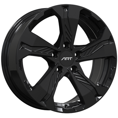 ART - Replica 298 - Black - Gloss Black - 17" x 7.5", 45 Offset, 5x114.3 (Bolt Pattern), 64.1mm HUB
