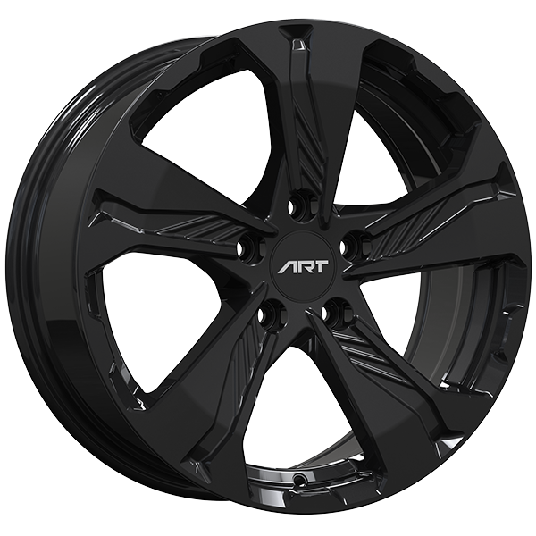 ART - Replica 298 - Black - Gloss Black - 17" x 7.5", 45 Offset, 5x114.3 (Bolt Pattern), 64.1mm HUB