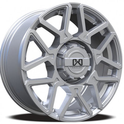 Wildland - Cyclone - Silver - Silver - 18" x 8", 15 Offset, 5x127/139.7 (Bolt Pattern), 77.8mm HUB