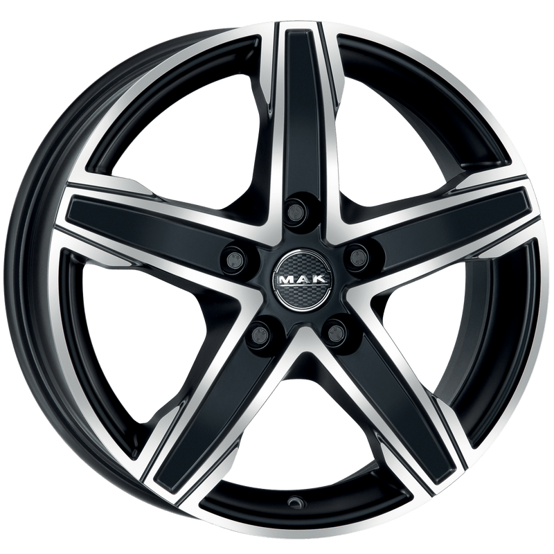 Mak Wheels - KING5 - Black - ICE BLACK - 16" x 6.5", 52 Offset, 5x112 (Bolt Pattern), 66.6mm HUB