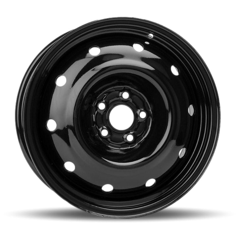 DTD - Steel - Black - Black - 16" x 6.5", 45 Offset, 5x100 (Bolt Pattern), 54.1mm HUB