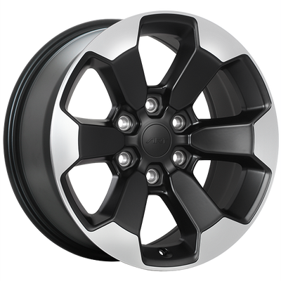 ART - Replica 167 - Black - Satin Black - Machined Face - 18" x 8", 20 Offset, 6x139.7 (Bolt Pattern), 77.8mm HUB