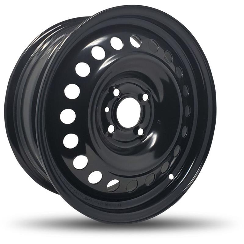 DTD - Steel - Black - Gloss Black - 16" x 6.5", 45 Offset, 4x108 (Bolt pattern), 63.5mm HUB