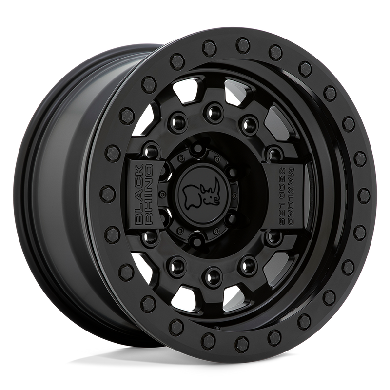 Black Rhino - AVENGER BEADLOCK - Black - MATTE BLACK WITH BLACK HARDWARE - 17" x 8.5", -30 Offset, 6x139.7 (Bolt Pattern), 112.1mm HUB