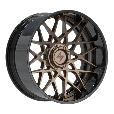 Sentali - BFX-5 - Black - Gloss Black Lip / Gloss Bronze Centre - 22" x 10", -24 Offset, 8x165.1/180 (Bolt pattern), 125.2mm HUB