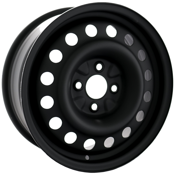 Envy Wheels - NX4 STEEL WHEEL - Black - FLAT BLACK - 15" x 6", 45 Offset, 4x100 (Bolt Pattern), 60.1mm HUB