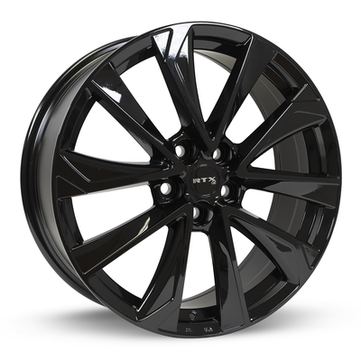 RTX Wheels - Noda - Black - Gloss Black - 17" x 7.5", 38 Offset, 5x100 (Bolt Pattern), 54.1mm HUB