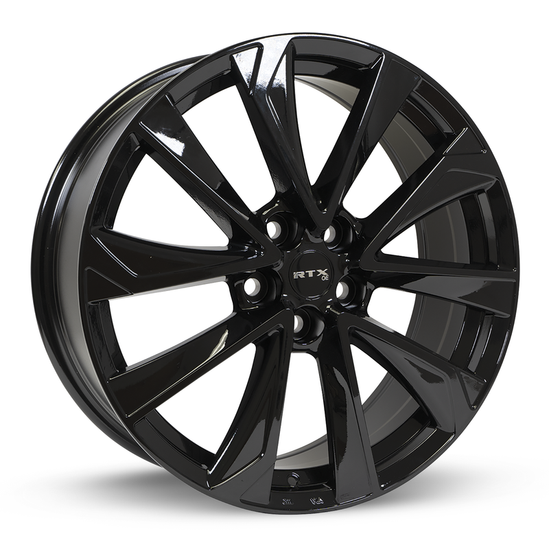 RTX Wheels - Noda - Black - Gloss Black - 17" x 7.5", 38 Offset, 5x100 (Bolt Pattern), 54.1mm HUB