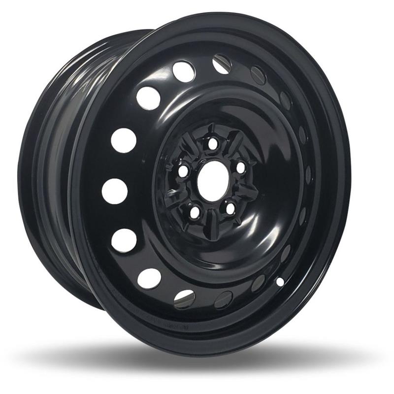 DTD - Steel - Black - Gloss Black - 16" x 6.5", 45 Offset, 5x100 (Bolt pattern), 54.1mm HUB