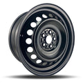 DTD - Steel - Black - Gloss Black - 16" x 6.5", 55 Offset, 5x100 (Bolt pattern), 56.1mm HUB