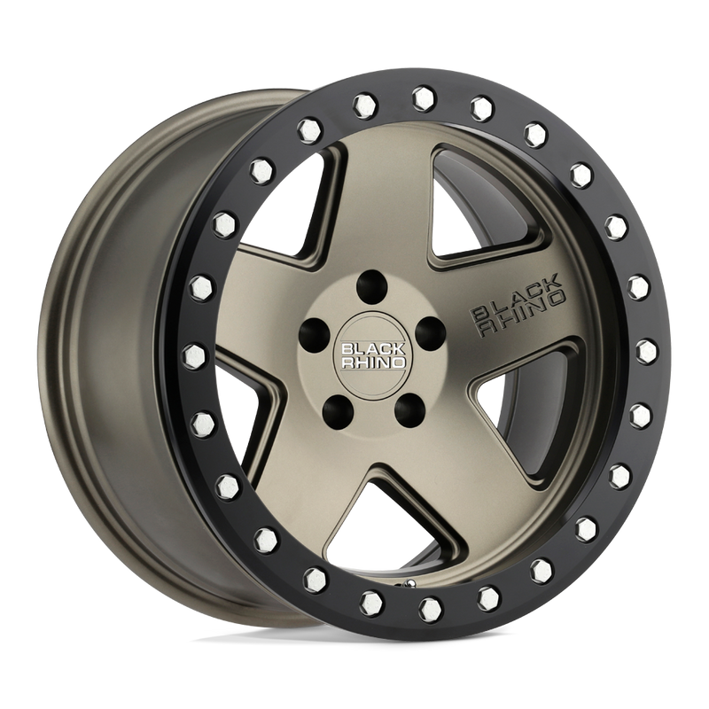 Black Rhino - CRAWLER - Bronze - Matte Bronze with Black Ring - 18" x 9.5", 12 Offset, 6x120 (Bolt Pattern), 67.1mm HUB