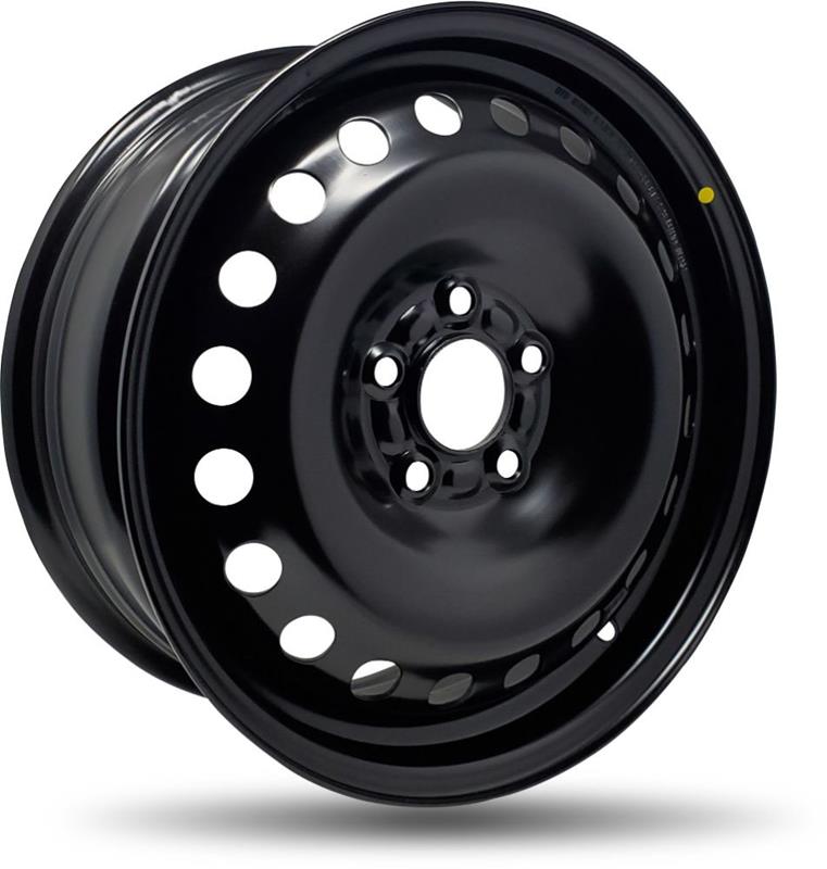 DTD - Steel - Black - Gloss Black - 16" x 6.5", 52 Offset, 5x108 (Bolt pattern), 63,30mm HUB