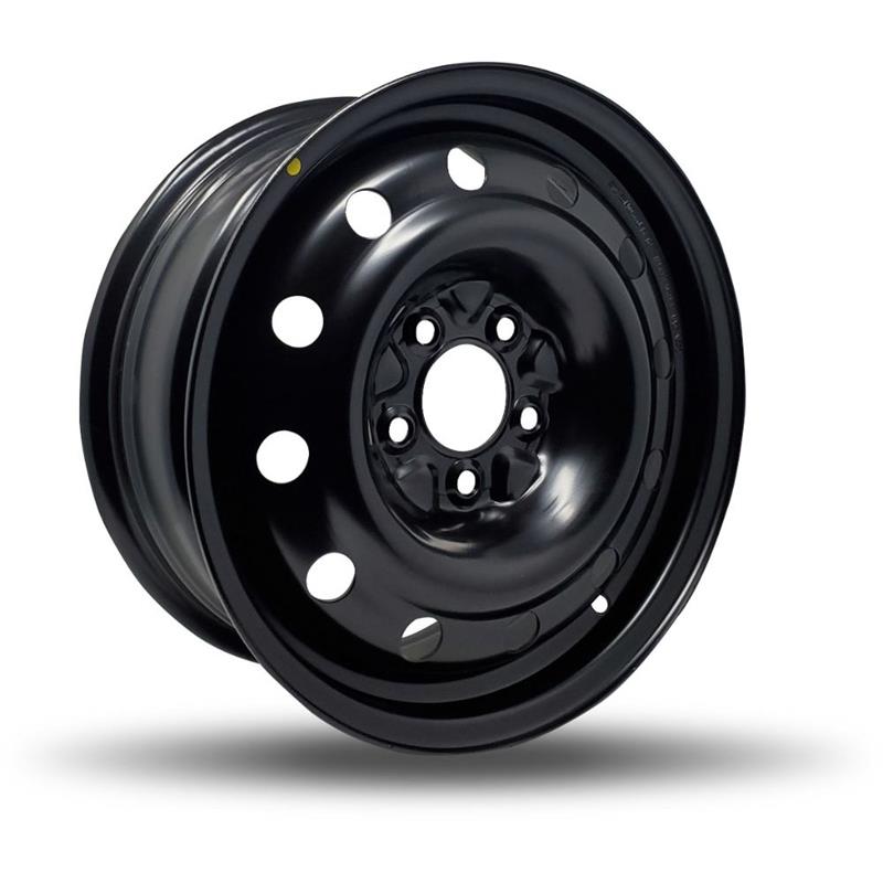 DTD - Steel - Black - Gloss Black - 16" x 6.5", 40 Offset, 5x114.3 (Bolt pattern), 71.5mm HUB