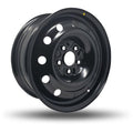 DTD - Steel - Black - Gloss Black - 16" x 6.5", 42 Offset, 5x114.3 (Bolt pattern), 64,10mm HUB