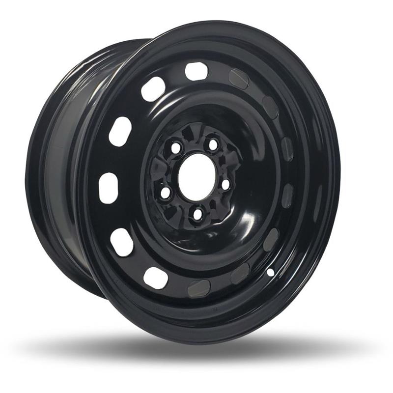 DTD - Steel - Black - Gloss Black - 16" x 7", 12 Offset, 5x114.3 (Bolt pattern), 70.6mm HUB