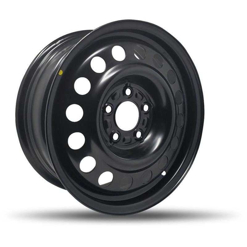 DTD - Steel - Black - Gloss Black - 16" x 6.5", 52 Offset, 5x115 (Bolt pattern), 70.3mm HUB