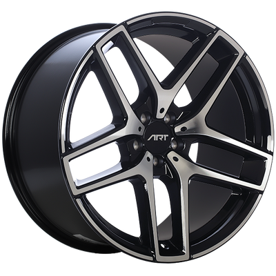 ART - Replica 197 - Black - Gloss Black - Machined Face - 21" x 11", 38 Offset, 5x112 (Bolt Pattern), 66.6mm HUB